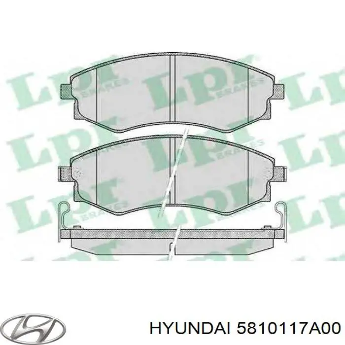 5810117A00 Hyundai/Kia Передні гальмівні колодки