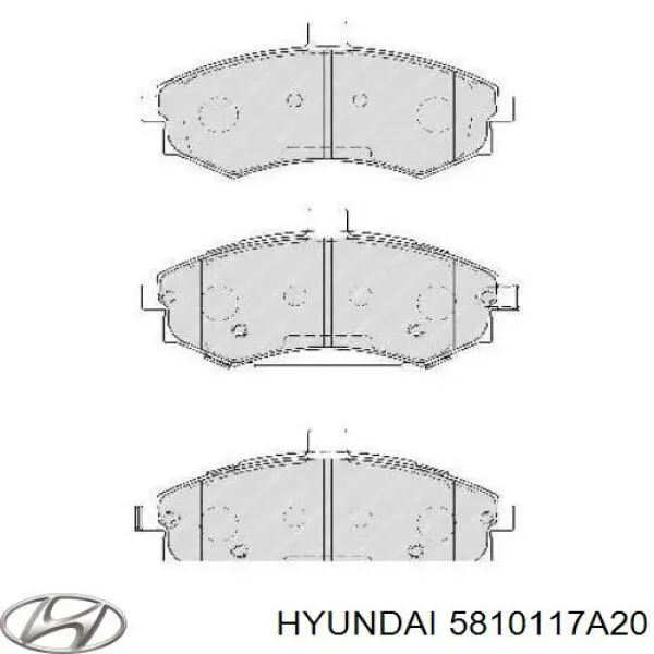5810117A20 Hyundai/Kia Передні гальмівні колодки