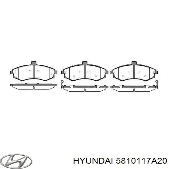Купити 5810117A20 Hyundai/Kia Колодки гальмівні передні, дискові