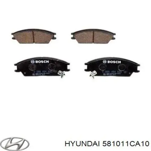 581011CA10 Hyundai/Kia колодки гальмівні передні, дискові