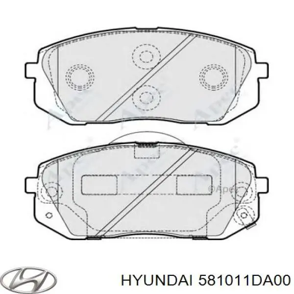 Купити 581011DA00 Hyundai/Kia Колодки гальмівні передні, дискові