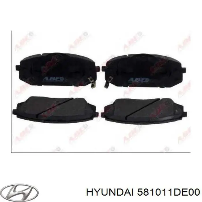 581011DE00 Hyundai/Kia Передні гальмівні колодки