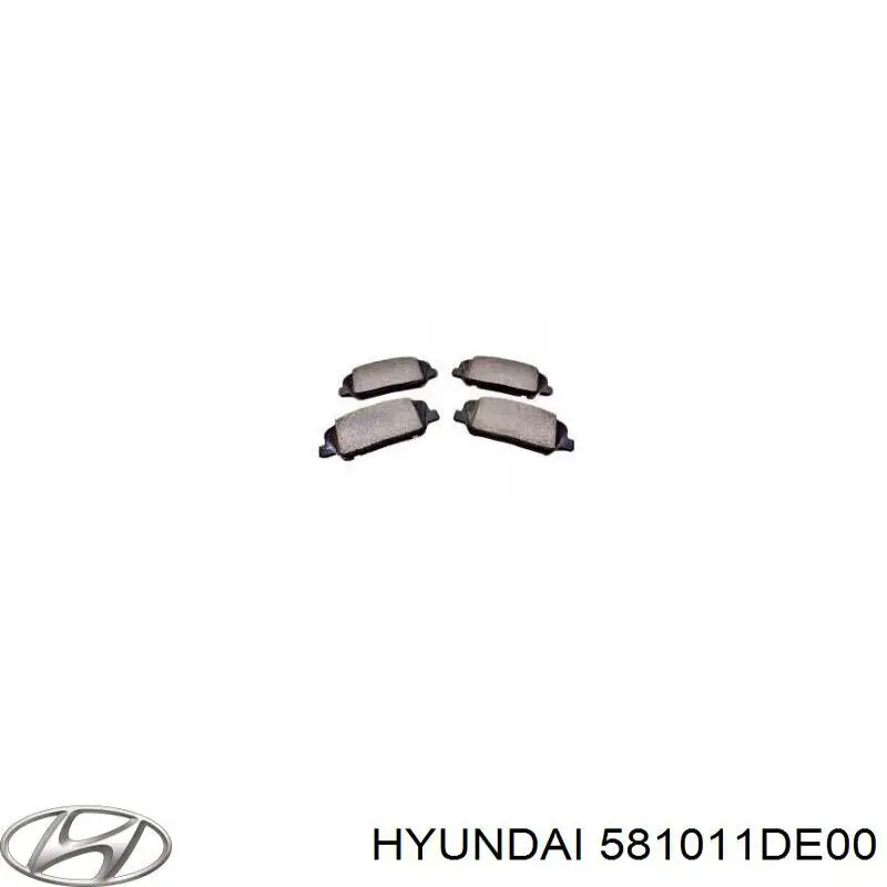 Передні тормозні колодки 581011DE00 Hyundai/Kia