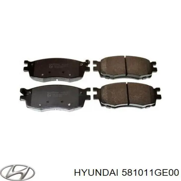 Купити 581011GE00 Hyundai/Kia Колодки гальмівні передні, дискові