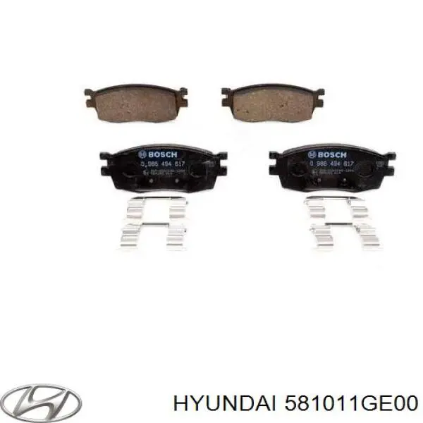 Тормозні колодки Hyundai/Kia 581011GE00