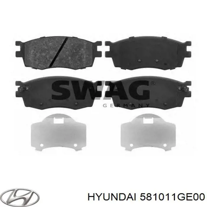 581011GE00 Hyundai/Kia колодки гальмівні передні, дискові