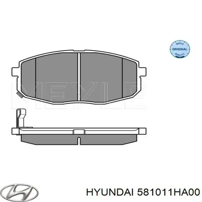 Передні тормозні колодки 581011HA00 Hyundai/Kia
