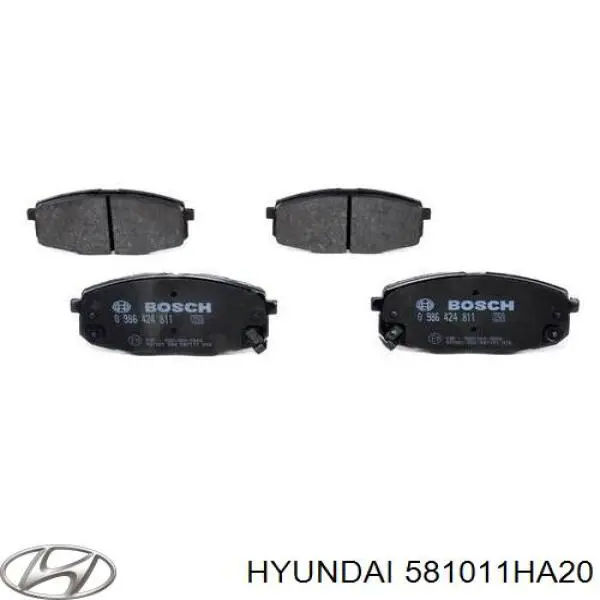 581011HA20 Hyundai/Kia колодки гальмівні передні, дискові
