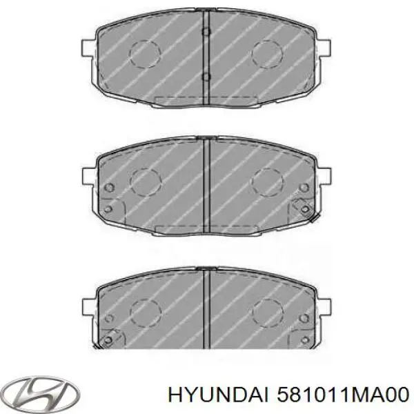 Купити 581011MA00 Hyundai/Kia Колодки гальмівні передні, дискові