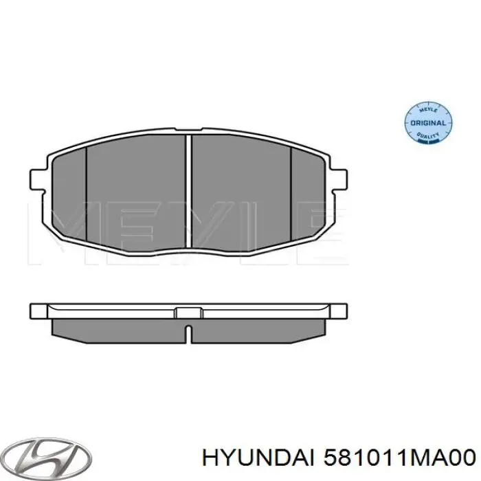 581011MA00 Hyundai/Kia колодки гальмівні передні, дискові