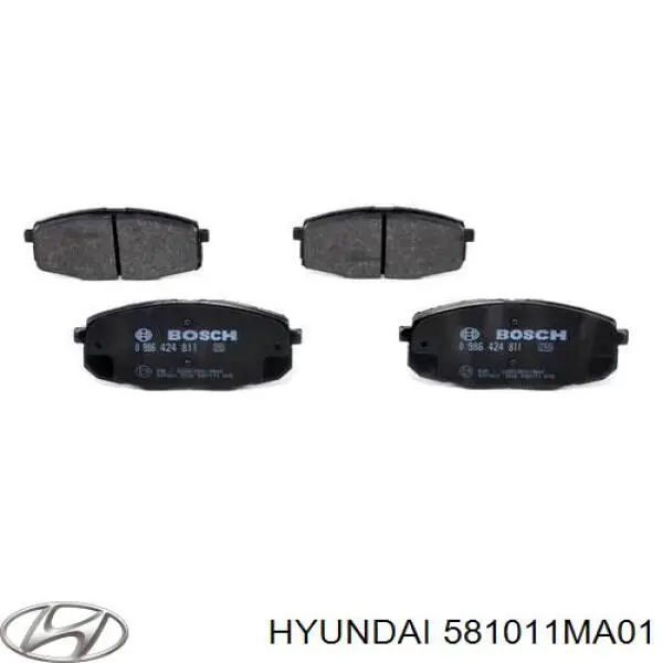 581011MA01 Hyundai/Kia Передні гальмівні колодки