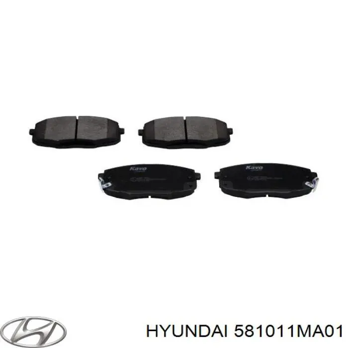 Гальмівні колодки Hyundai/Kia 581011MA01 ціна, від 23.96 USD
