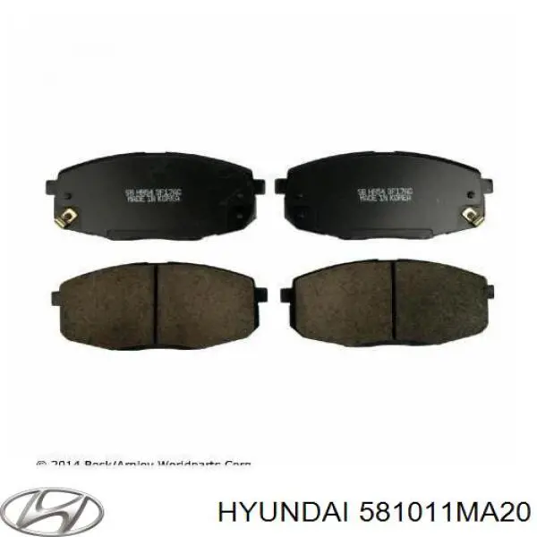 Передні тормозні колодки 581011MA20 Hyundai/Kia