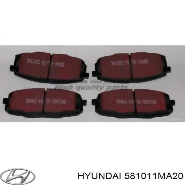 581011MA20 Hyundai/Kia Передні гальмівні колодки