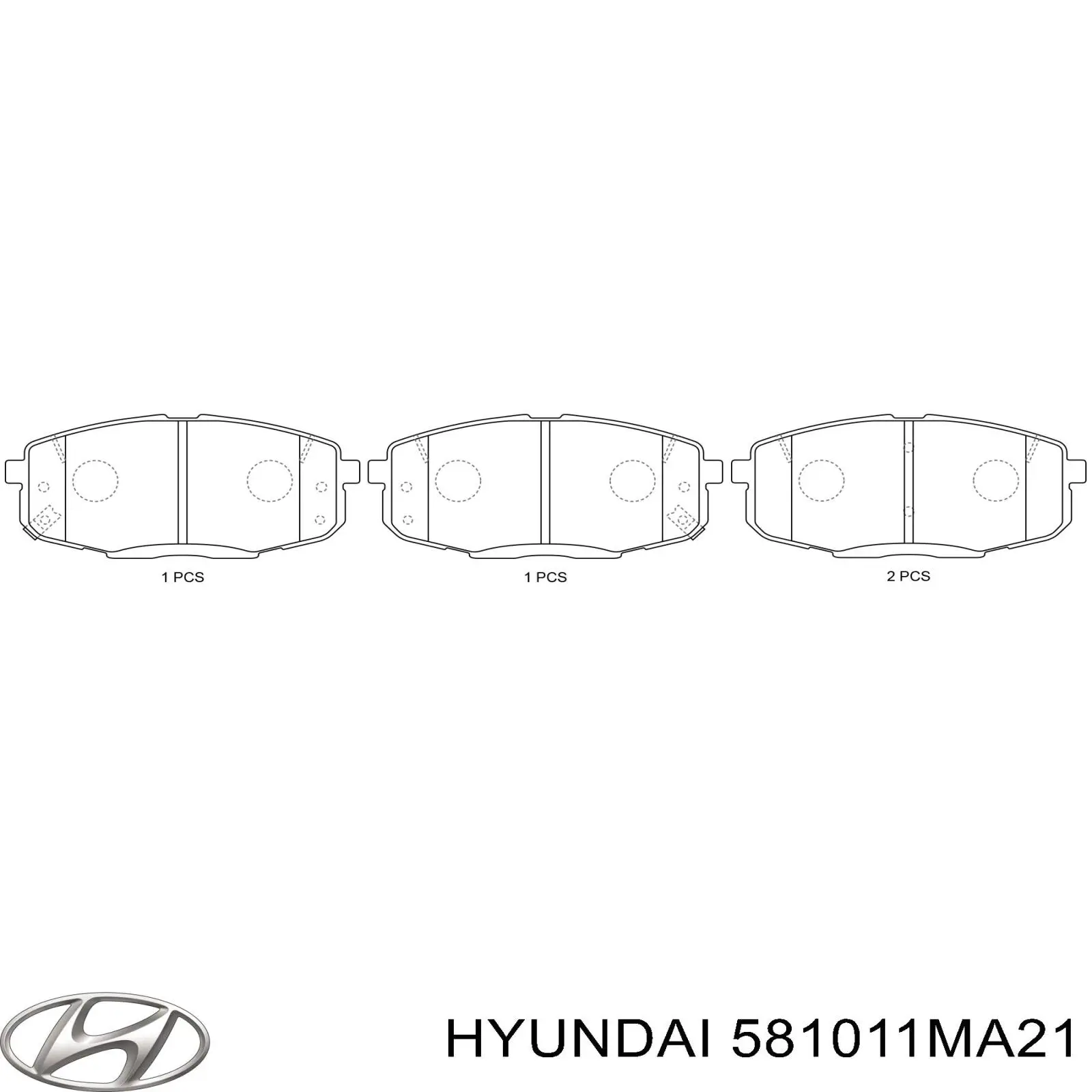 Передні тормозні колодки 581011MA21 Hyundai/Kia