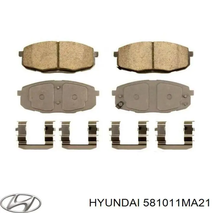 Купити 581011MA21 Hyundai/Kia Колодки гальмівні передні, дискові
