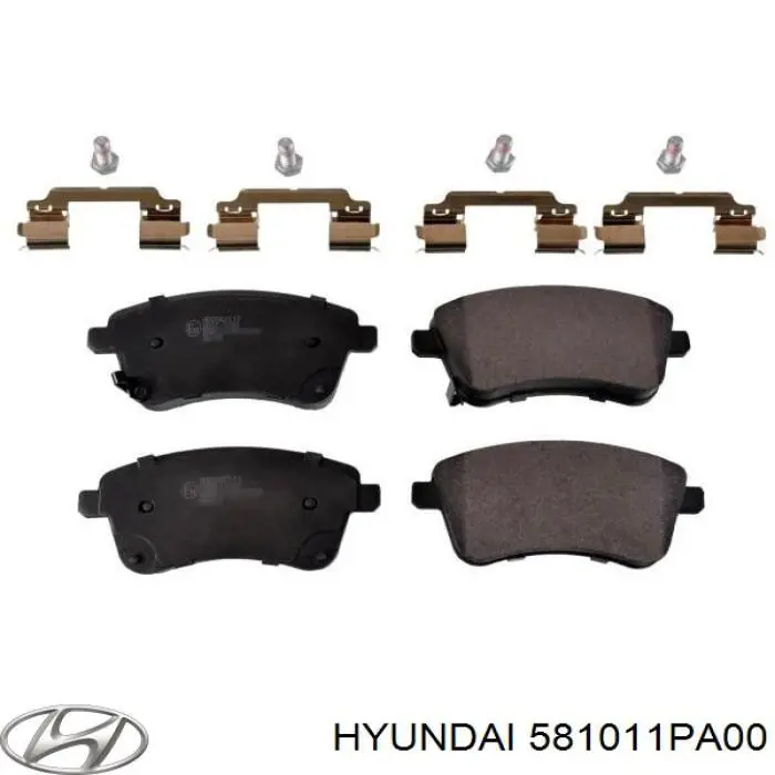 Гальмівні колодки Hyundai/Kia 581011PA00 ціна, від 27.65 USD
