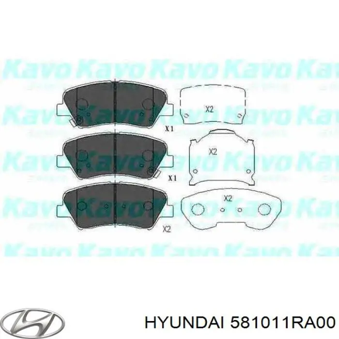 Купити 581011RA00 Hyundai/Kia Колодки гальмівні передні, дискові