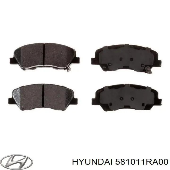 581011RA00 Hyundai/Kia колодки гальмівні передні, дискові