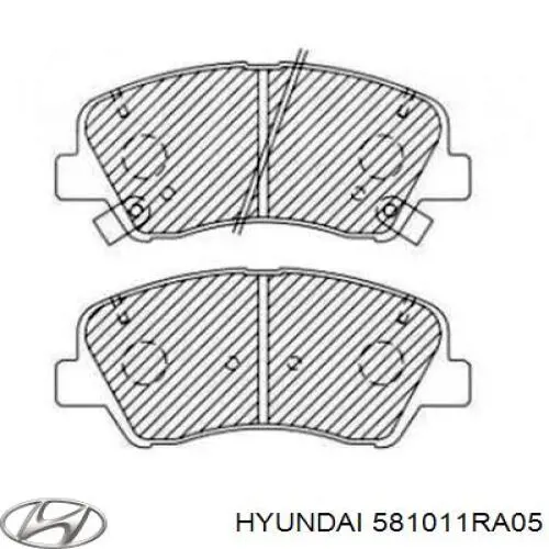 Тормозні колодки Hyundai/Kia 581011RA05