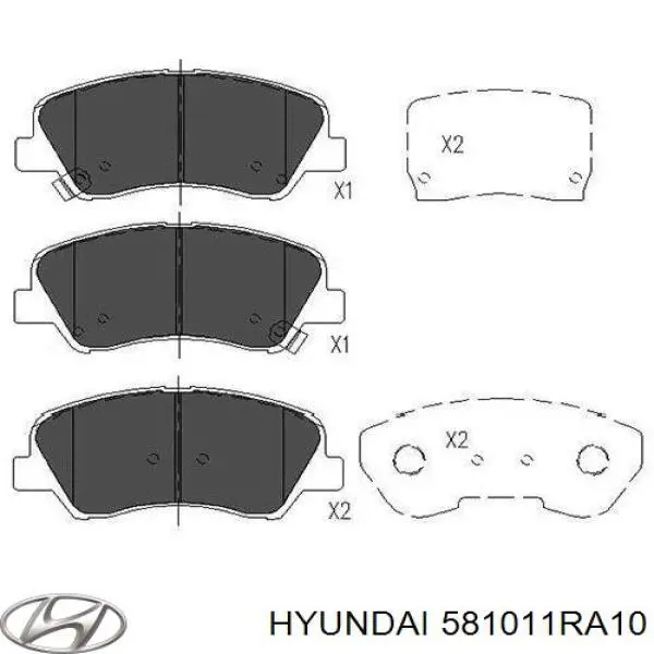 Купити 581011RA10 Hyundai/Kia Колодки гальмівні передні, дискові