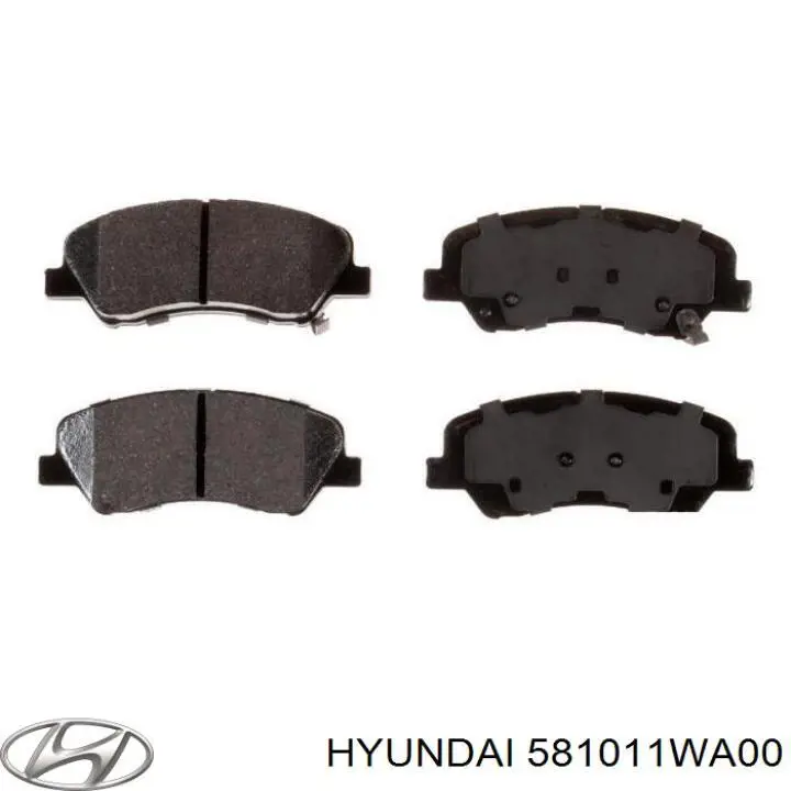 Колодки гальмівні передні, дискові 581011WA00 Hyundai/Kia