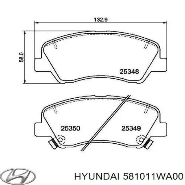 Гальмівні колодки Hyundai/Kia 581011WA00 ціна, від 18.91 USD