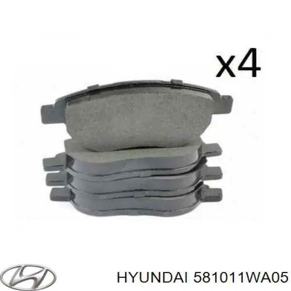 Передні тормозні колодки 581011WA05 Hyundai/Kia