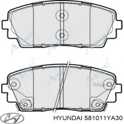 Гальмівні колодки Hyundai/Kia 581011YA30 ціна, від 18.72 USD