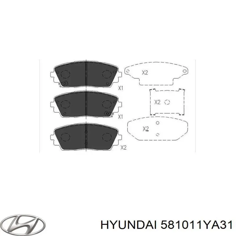Купити 581011YA31 Hyundai/Kia Колодки гальмівні передні, дискові