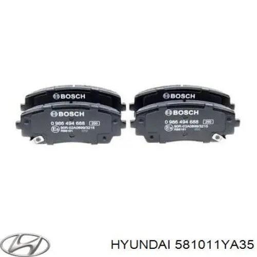 Гальмівні колодки Hyundai/Kia 581011YA35 ціна, від 18.49 USD