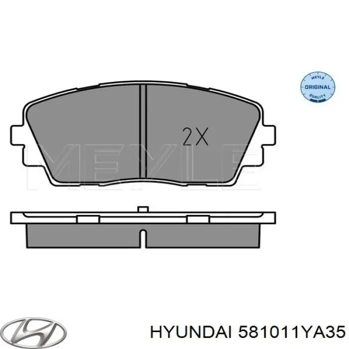 Купити 581011YA35 Hyundai/Kia Колодки гальмівні передні, дискові