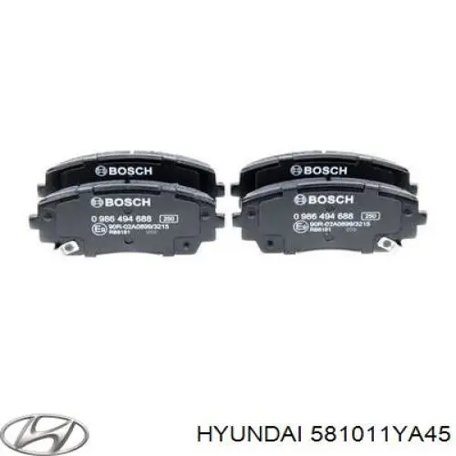 Купити 581011YA45 Hyundai/Kia Колодки гальмівні передні, дискові
