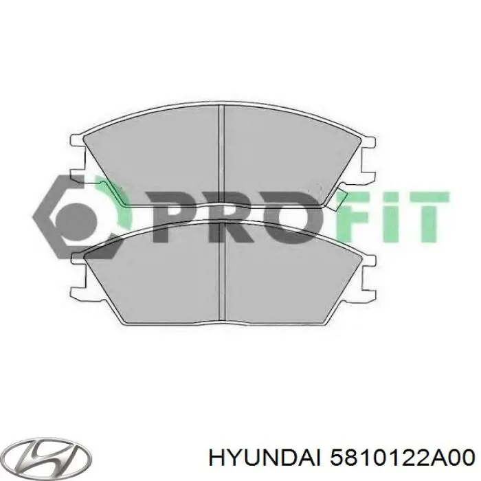 Передні тормозні колодки 5810122A00 Hyundai/Kia
