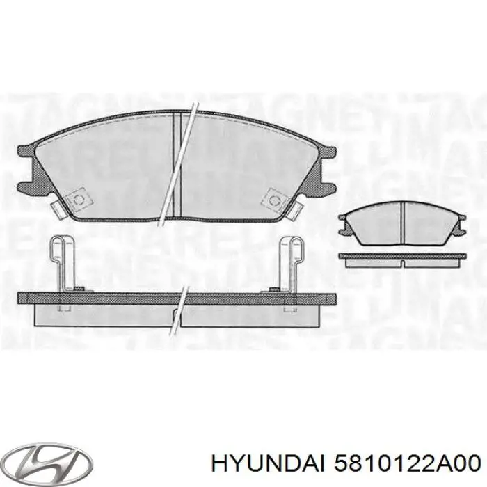 Купити 5810122A00 Hyundai/Kia Колодки гальмівні передні, дискові
