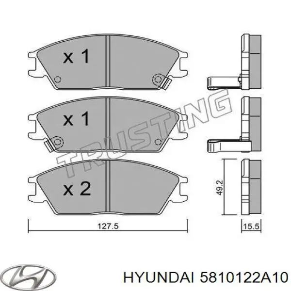 Гальмівні колодки Hyundai/Kia 5810122A10 ціна, від 12.36 USD