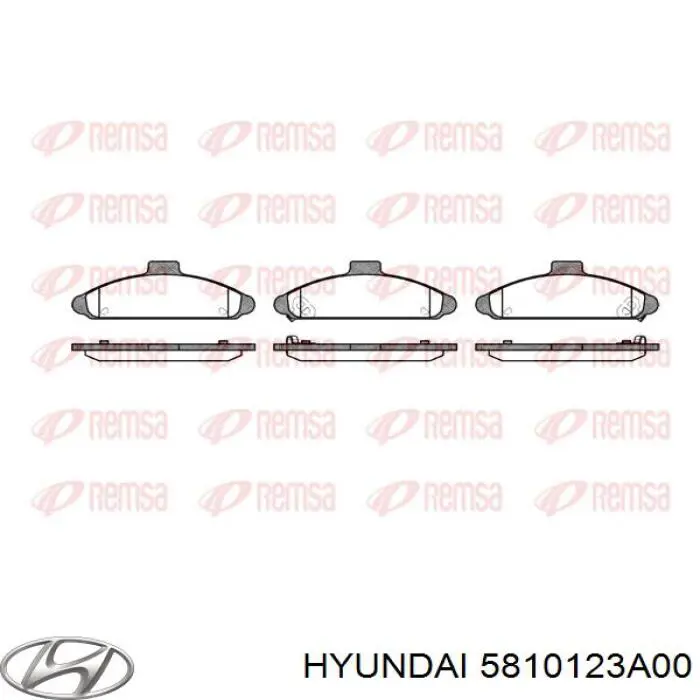 Колодки гальмівні передні, дискові 5810123A00 Hyundai/Kia