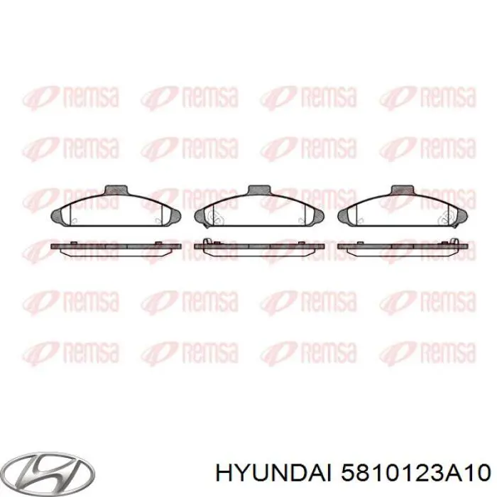 Колодки гальмівні передні, дискові 5810123A10 Hyundai/Kia