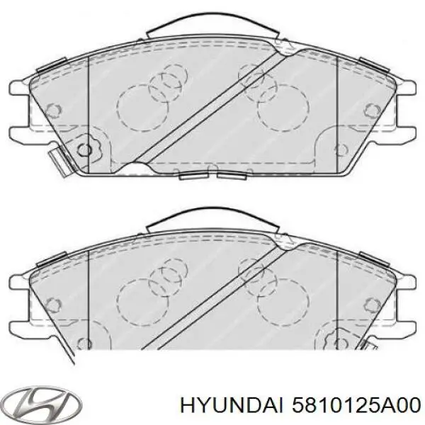 Купити 5810125A00 Hyundai/Kia Колодки гальмівні передні, дискові
