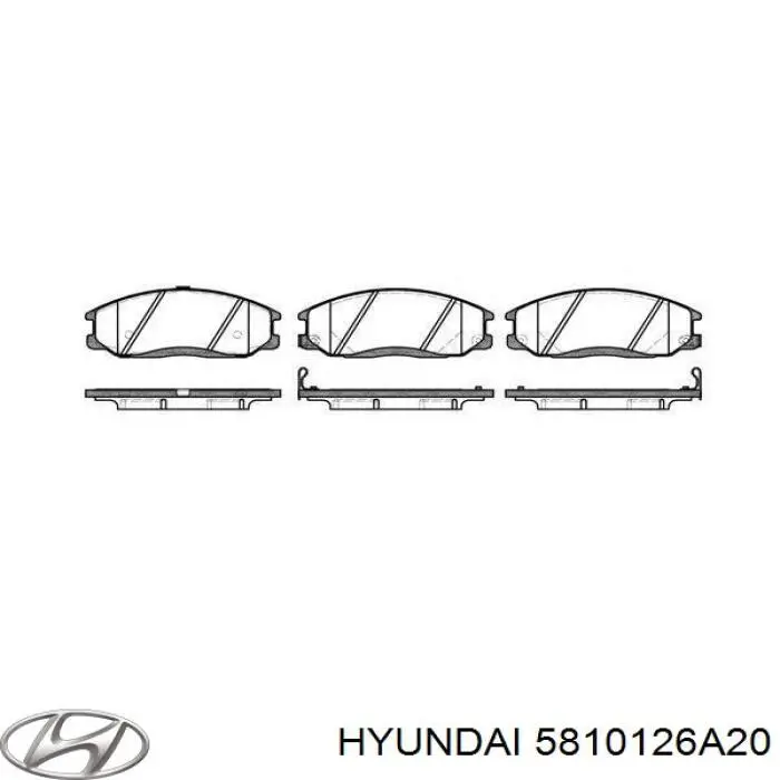 Купити 5810126A20 Hyundai/Kia Колодки гальмівні передні, дискові