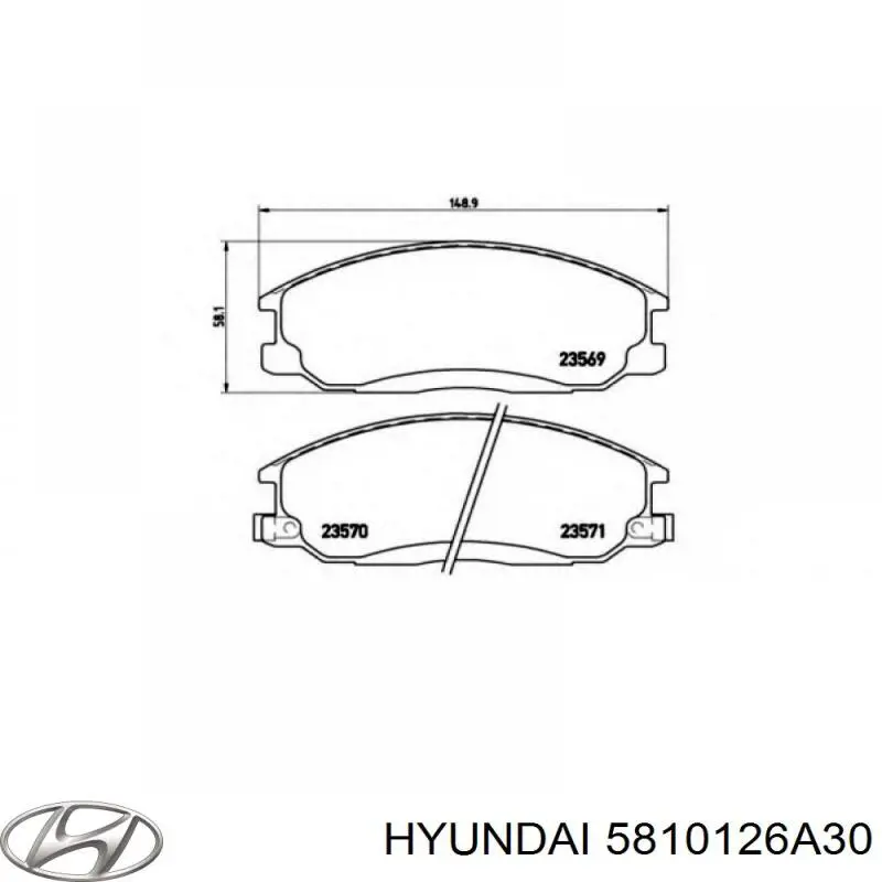 Гальмівні колодки Hyundai/Kia 5810126A30 ціна, від 21.51 USD