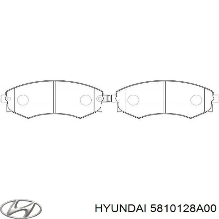 Купити 5810128A00 Hyundai/Kia Колодки гальмівні передні, дискові