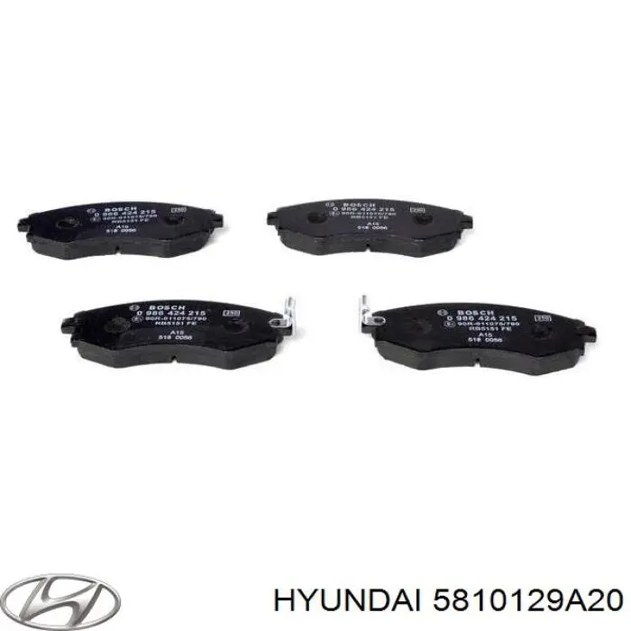 5810129A20 Hyundai/Kia колодки гальмівні передні, дискові