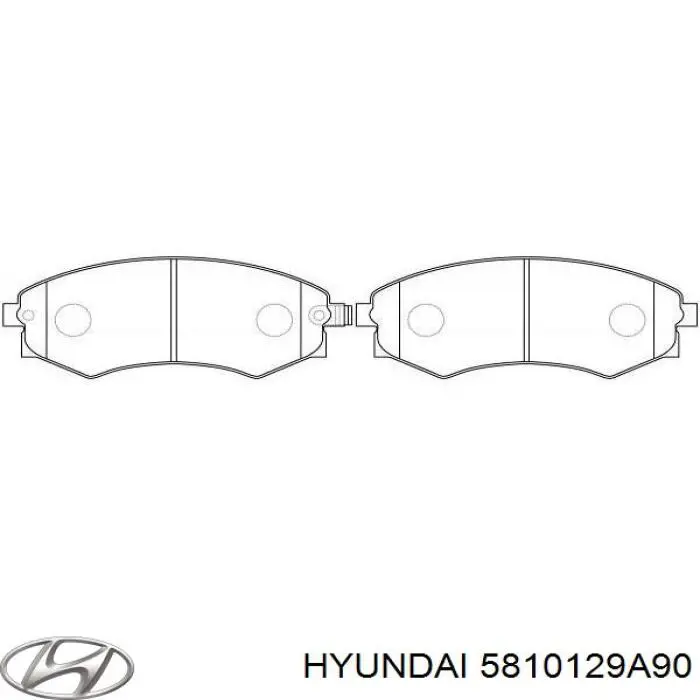 Гальмівні колодки Hyundai/Kia 5810129A90 ціна, від 14.62 USD
