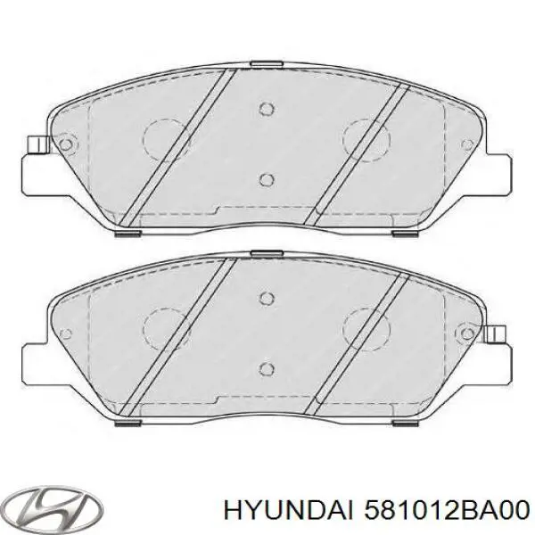 Передні тормозні колодки 581012BA00 Hyundai/Kia