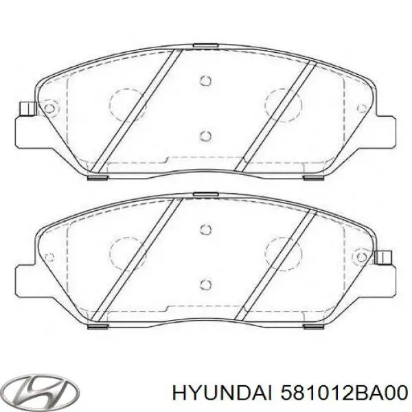 Тормозні колодки Hyundai/Kia 581012BA00