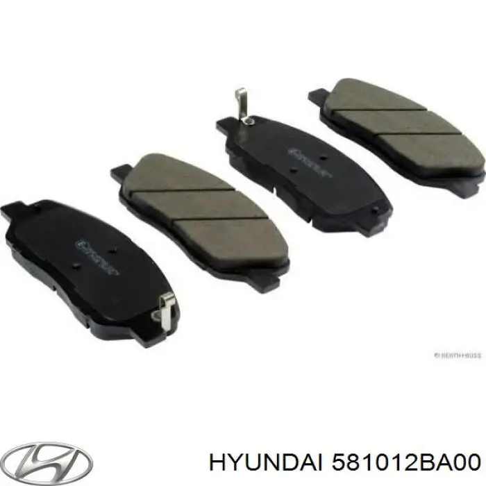 Купити 581012BA00 Hyundai/Kia Колодки гальмівні передні, дискові