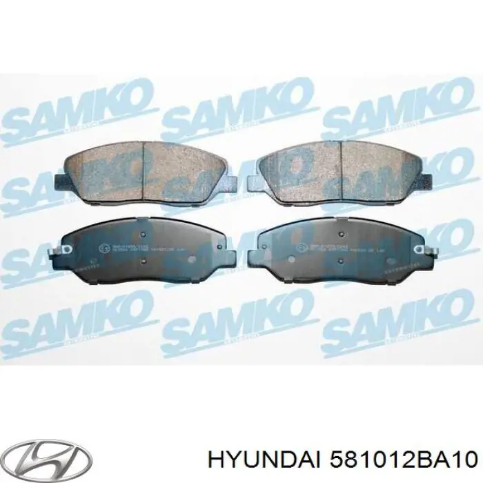 Купити 581012BA10 Hyundai/Kia Колодки гальмівні передні, дискові