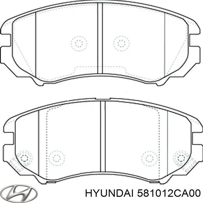 581012CA00 Hyundai/Kia колодки гальмівні передні, дискові