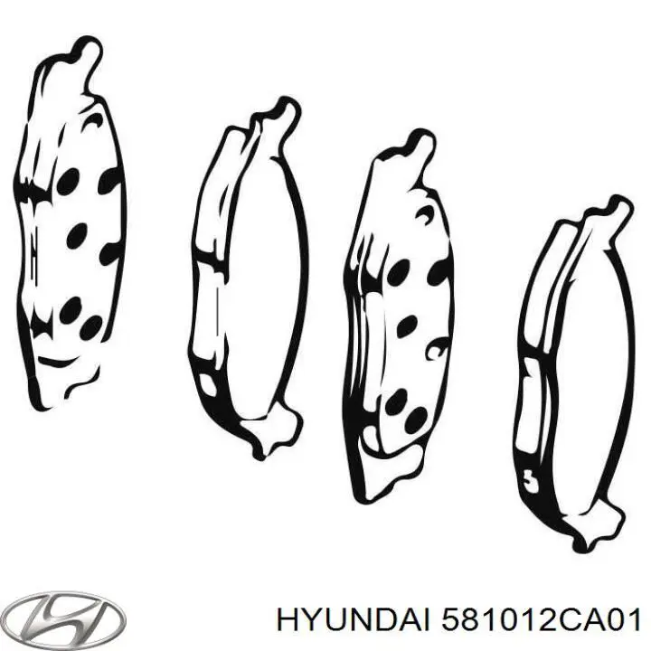 581012CA01 Hyundai/Kia колодки гальмівні передні, дискові